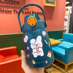 High-value Net Celebrity Large-capacity Big Belly Vacuum Flask Cute Cartoon