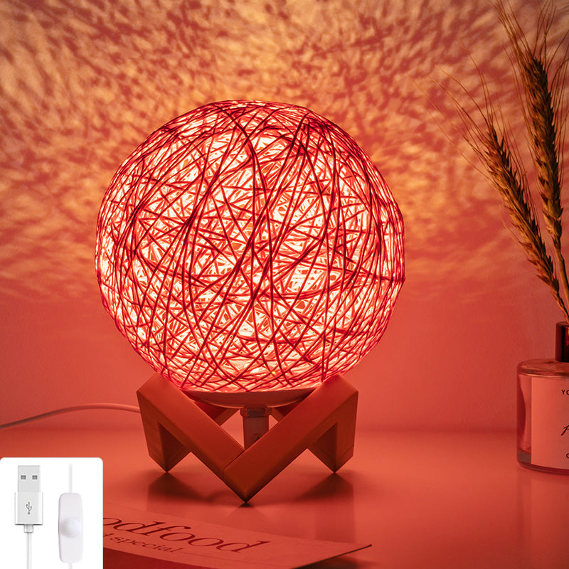 Remote Control Night Light Bedroom Girl Heart Inserted Star Sleeping Table Lamp - One Red Hill