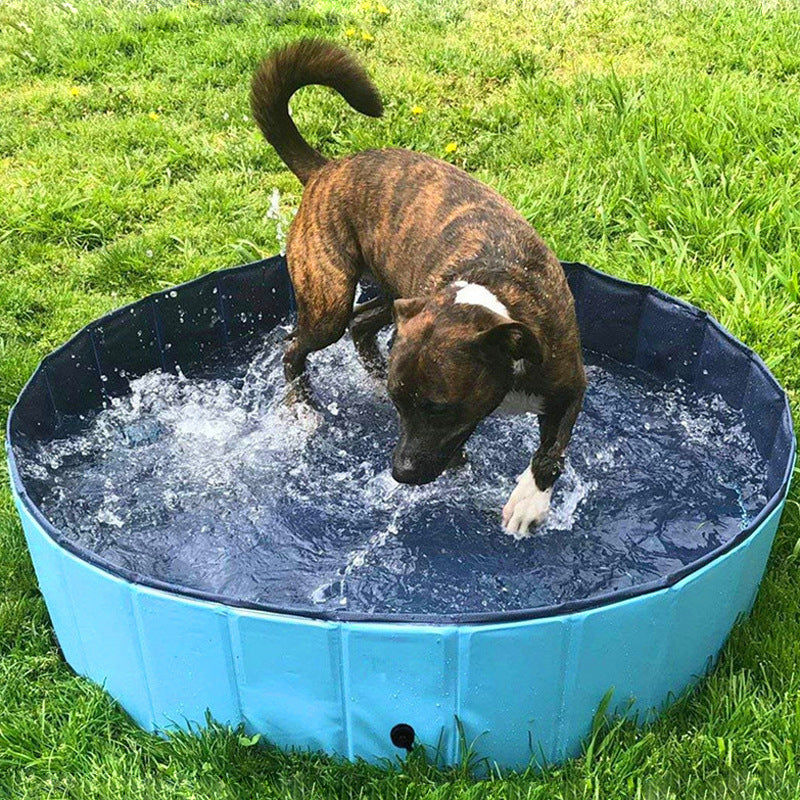 Foldable Dog Pool Pet Bath Swimming Tub Bathtub Outdoor Indoor Collapsible Bathing Pool For Dogs Cats Kids Pool - One Red Hill