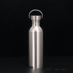 Single Layer Hip Flask With Large Muth Steel Lid Sports Bottle Outdoor Riding Portable Cup