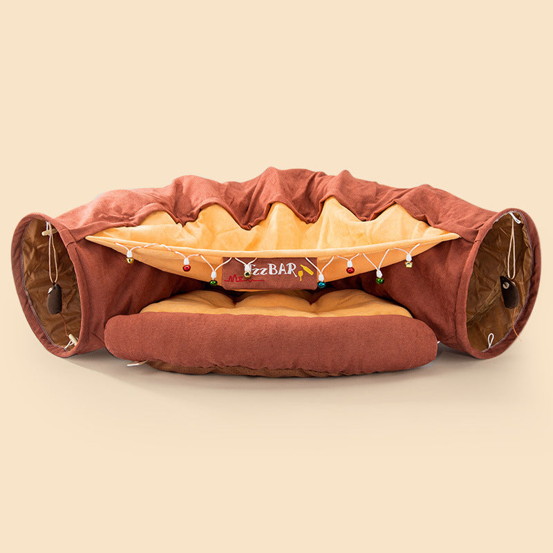 collapsible cat tunnel durable washable collapsible