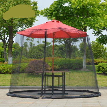 Mosquito Net Outdoor Patio Umbrella Net Cover Roman Umbrella - One Red Hill