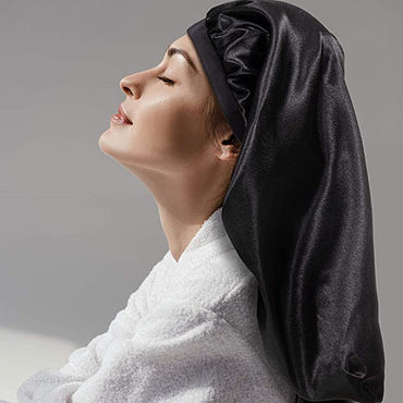 Satin Sleep Oversized Day And Night Hat Salon Hat Hood