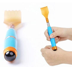 Tickling metal telescopic rod plastic claw back grasper