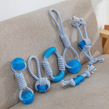 Ocean Series Cotton Rope Dog Toy TPR Pet Molar And Bite Resistant Products - One Red Hill