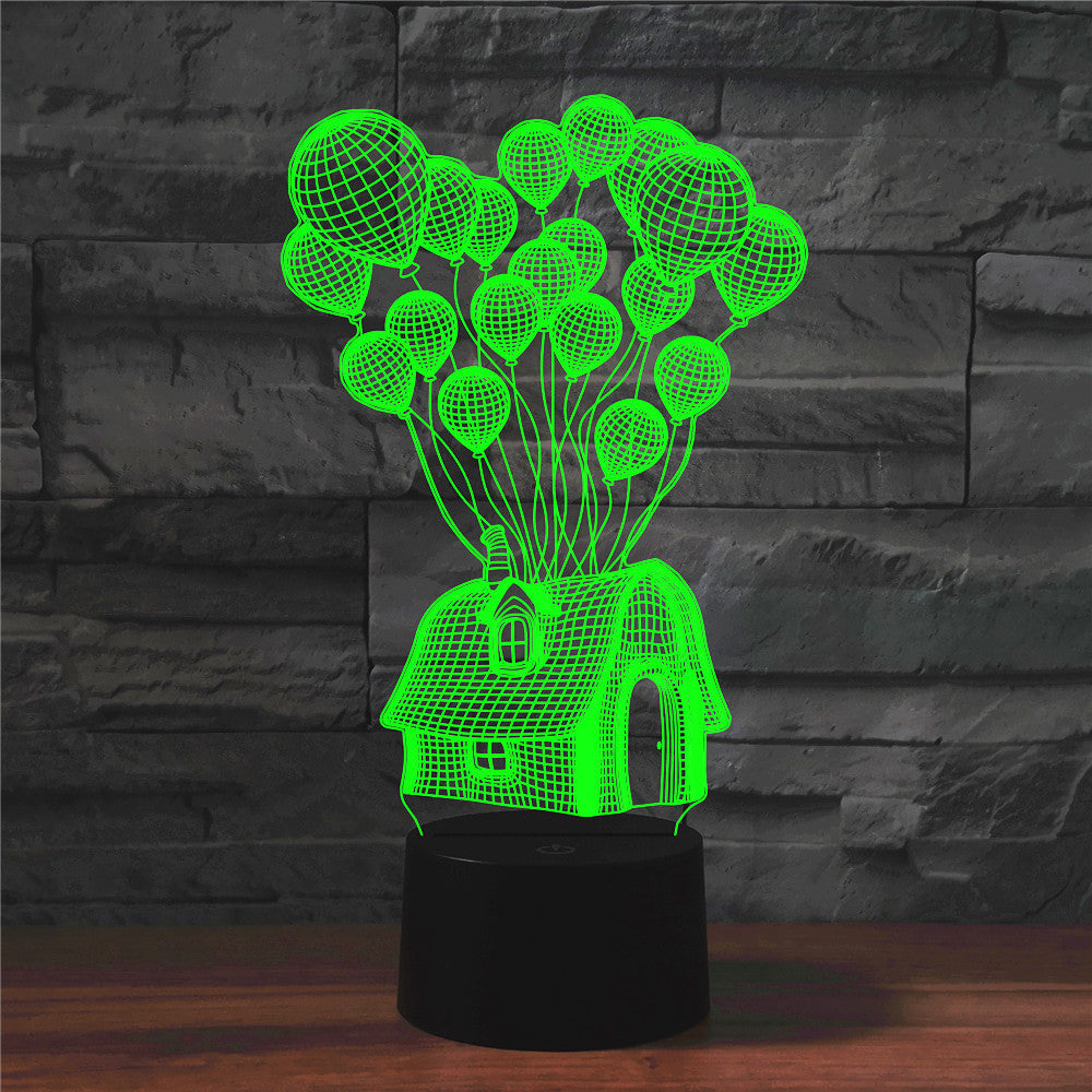 Three D creative touch charging remote control desk lamp - One Red Hill