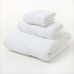 Pure Cotton Plain Broken Covers Long-staple Three-piece Suit Bath Towel