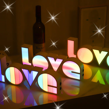 Valentines Day Decor LED LOVE Light Valentines Day Gift For Girlfriend Bithday Wedding Party Decoration Romantic Wedding Decor - One Red Hill