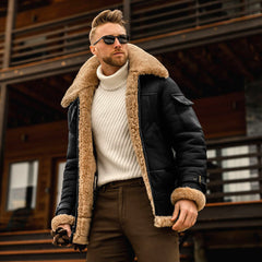 Winter Jacket Mens Military Fleece Warm Jackets Male Fur Collar Coats