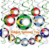Creative Football World Cup Fidget Spinner Toy Keychain Hand Spinner Toy Finger Spinner Keychain Bottle Opener Kids Toy