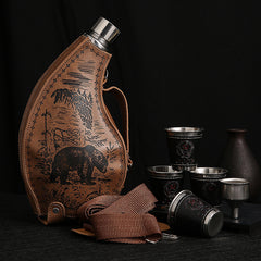 304 Stainless Steel Hip Flask 3 Kg Horn Hip Flask Household