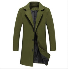 2023 Autumn Mens Solid Color Casual Business Woolen Coats