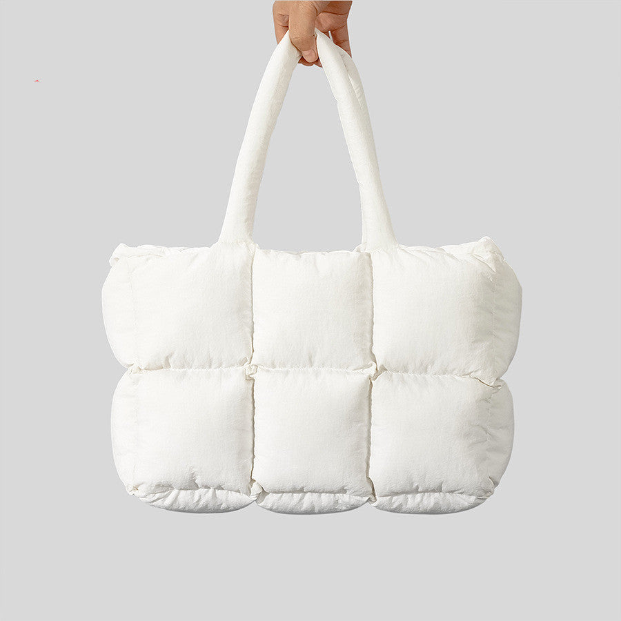 Soft Down Handbag Woman Cotton Dress Bags Filled With Cotton - One Red Hill