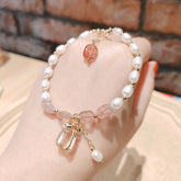 Transfer Flourishing Peach Blossom Baroque Pearl Bracelet - One Red Hill