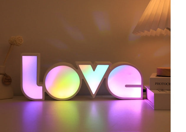 Valentines Day Decor LED LOVE Light Valentines Day Gift For Girlfriend Bithday Wedding Party Decoration Romantic Wedding Decor - One Red Hill