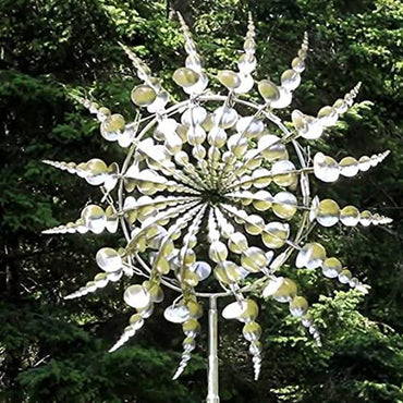 Unique And Magical Metal Windmill Outdoor Dynamic Wind Spinners Wind Catchers Exotic Yard Patio Lawn Garden Decoration - One Red Hill