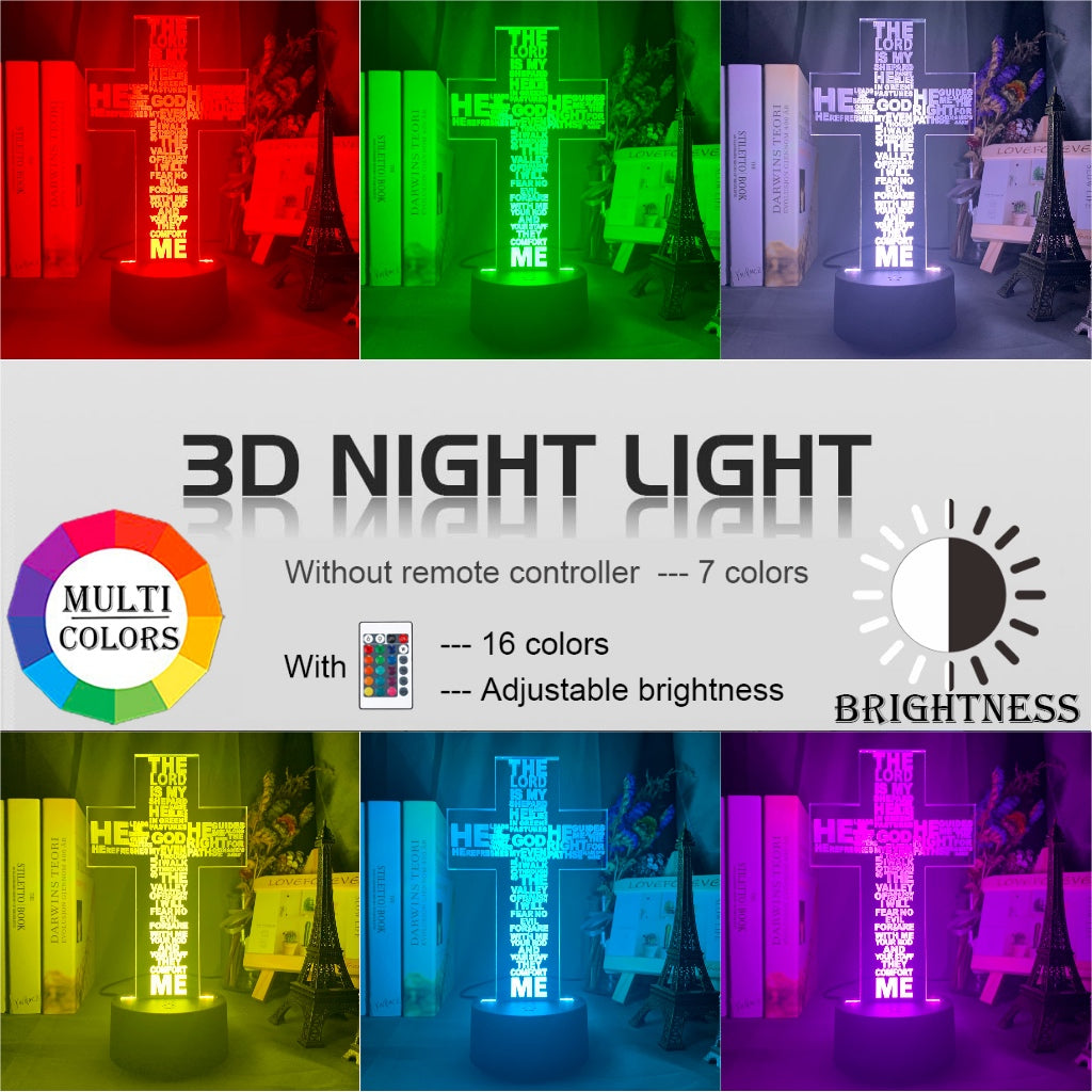 3D light, colorful touch remote control LED - One Red Hill