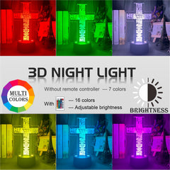 3D light, colorful touch remote control LED - One Red Hill