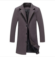 2023 Autumn Mens Solid Color Casual Business Woolen Coats