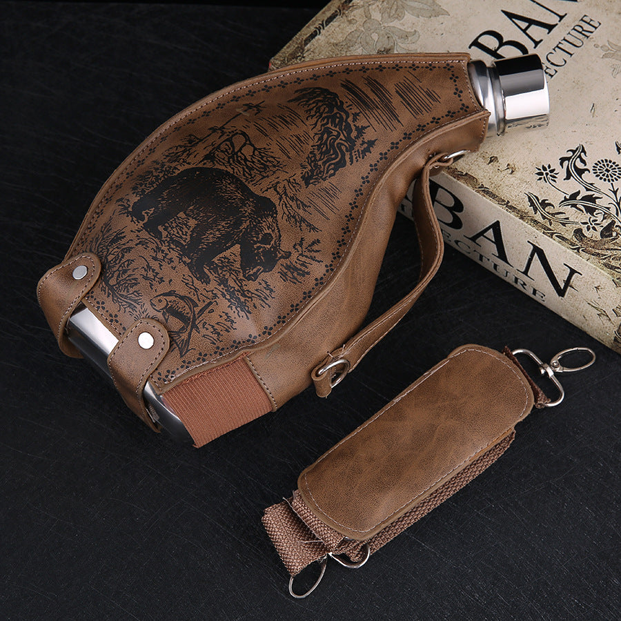 304 Stainless Steel Hip Flask 3 Kg Horn Hip Flask Household