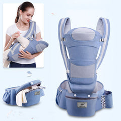 Ergonomic Baby Carrier Infant Baby Hipseat Carrier 3 In 1 Front Facing Ergonomic Kangaroo Baby Wrap Sling - One Red Hill
