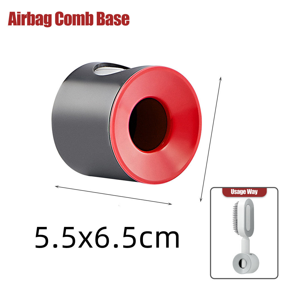 Self Cleaning Hair Brush For Women One-key Cleaning Hair Loss Airbag Massage Scalp Comb Anti-Static Hairbrush - One Red Hill