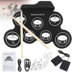 Portable Silicone Hand Roll-up Drum Kit