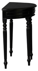 Huntley Turn Leg Half Round Sofa Table (Black)