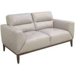 Downy Genuine Leather Sofa 2 Seater Upholstered Lounge Couch - Silver