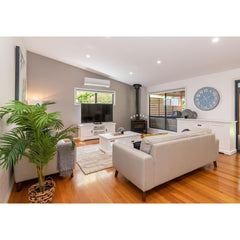 Downy Genuine Leather Sofa 2 Seater Upholstered Lounge Couch - Silver