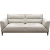 Downy  Genuine Leather Sofa 3 Seater Upholstered Lounge Couch - Silver