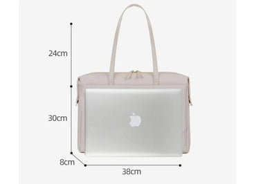 Grey Women’s Work Tote Bag – New Fashionable Laptop Bag, Large Capacity Business Briefcase, Commute & Office Tote - One Red Hill