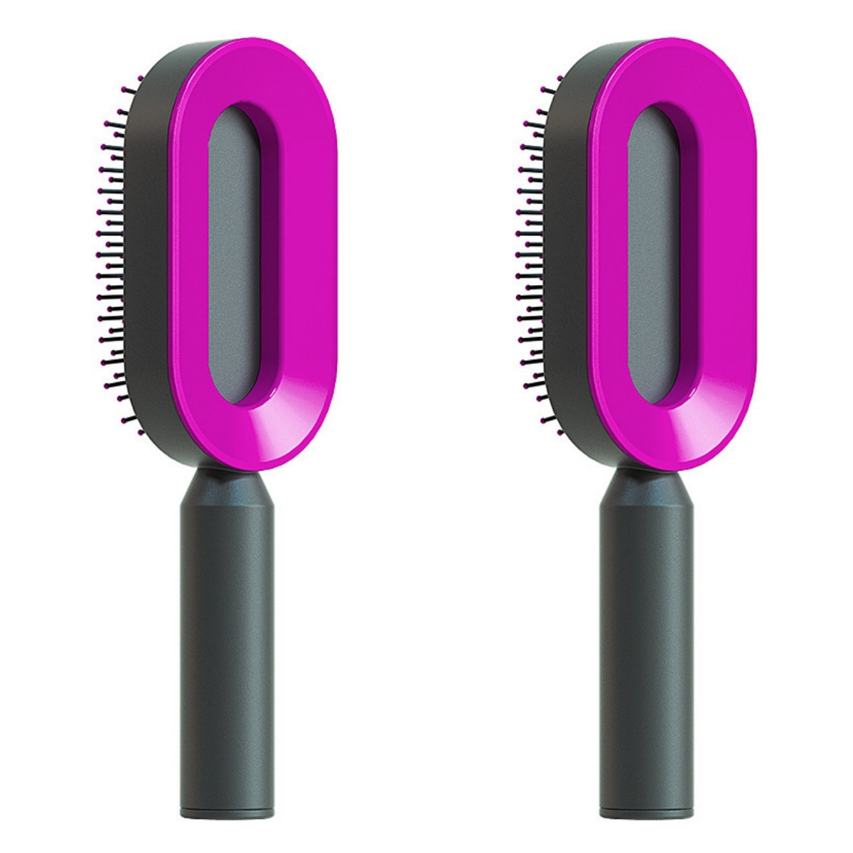 Self Cleaning Hair Brush For Women One-key Cleaning Hair Loss Airbag Massage Scalp Comb Anti-Static Hairbrush - One Red Hill