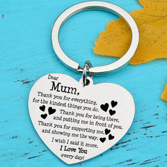 MUM Thank You For Everthing - Gift Stainless Steel Keychain