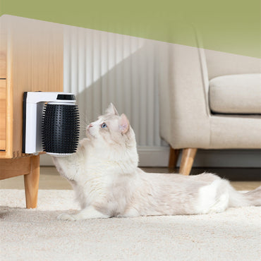 Automatic Cat Self Groomer Wall Corner Brushes Soft Cat Corner Scratcher Self Grooming - One Red Hill