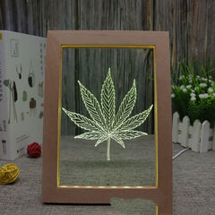 Solid Wood Colorful Remote Control Photo Frame Lights Multiple Images Creative Gifts - One Red Hill