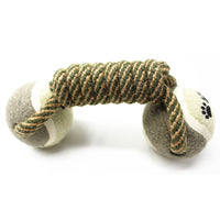 Cotton Rope Tennis Dumbbell Dog Toy - One Red Hill