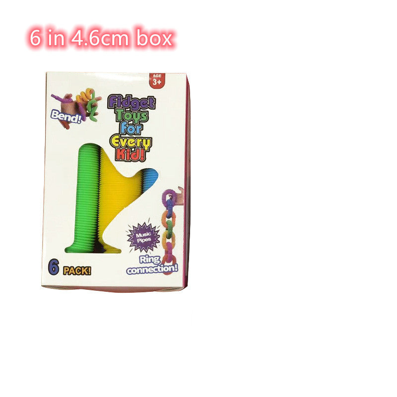 Fidget Toys Plastic PopTube Coil Children'S Creative Magical ToysCircle Funny Toys Early Development Educational Folding Toy - One Red Hill
