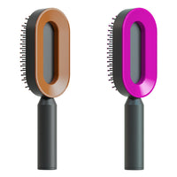 Self Cleaning Hair Brush For Women One-key Cleaning Hair Loss Airbag Massage Scalp Comb Anti-Static Hairbrush - One Red Hill