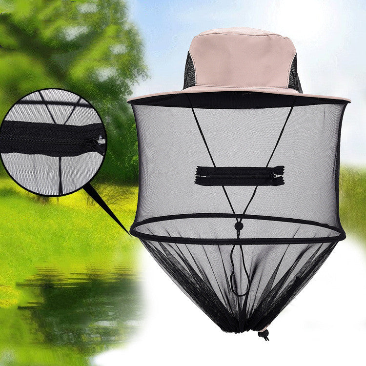 Outdoor Fishing Cape Mosquito Repellent Hat - One Red Hill