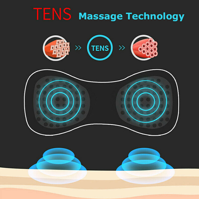 Portable Mini Electric Neck Back Body Massager Cervical Massage Stimulator Pain Relief Massage Patch With USB Charging Cable - One Red Hill