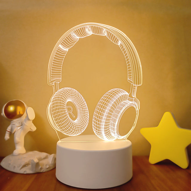 3D Light Colorful Touch Remote Control LED Visual Light 3D Small Table Lamp - One Red Hill