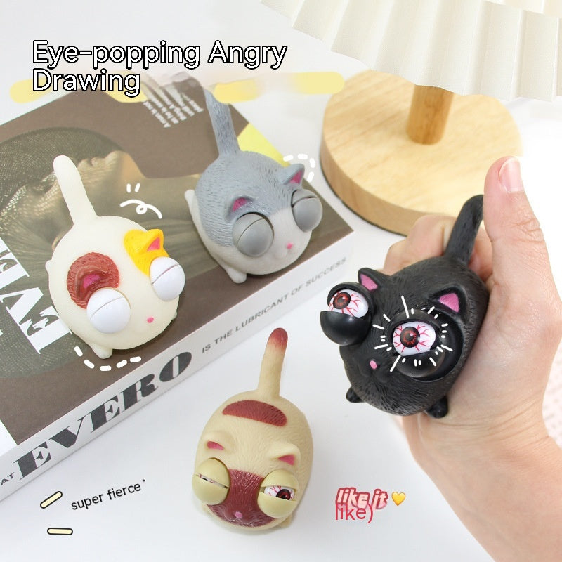 Creative Eye-popping Cat Decompression Toy
