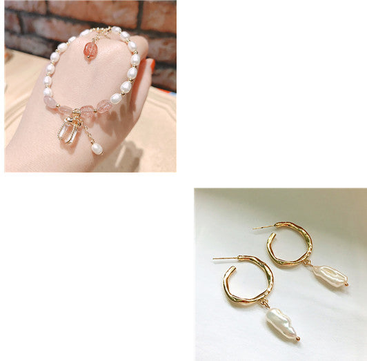 Transfer Flourishing Peach Blossom Baroque Pearl Bracelet - One Red Hill