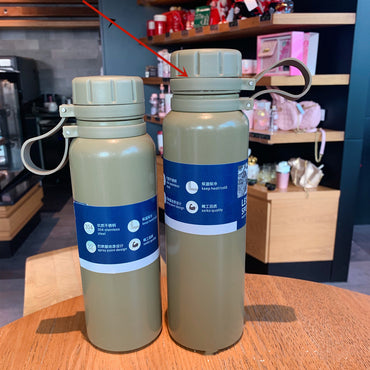 Outdoor Sports Bottle Portable Large Capacity Stainless Steel Vacuum Flask Water Cup - One Red Hill