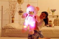 Creative Light Up LED Teddy Bear Stuffed Animals Plush Toy Colorful Glowing Christmas Gift For Kids Pillow - One Red Hill