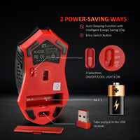 Power-Saving Silent Luminous Wireless Mouse - One Red Hill