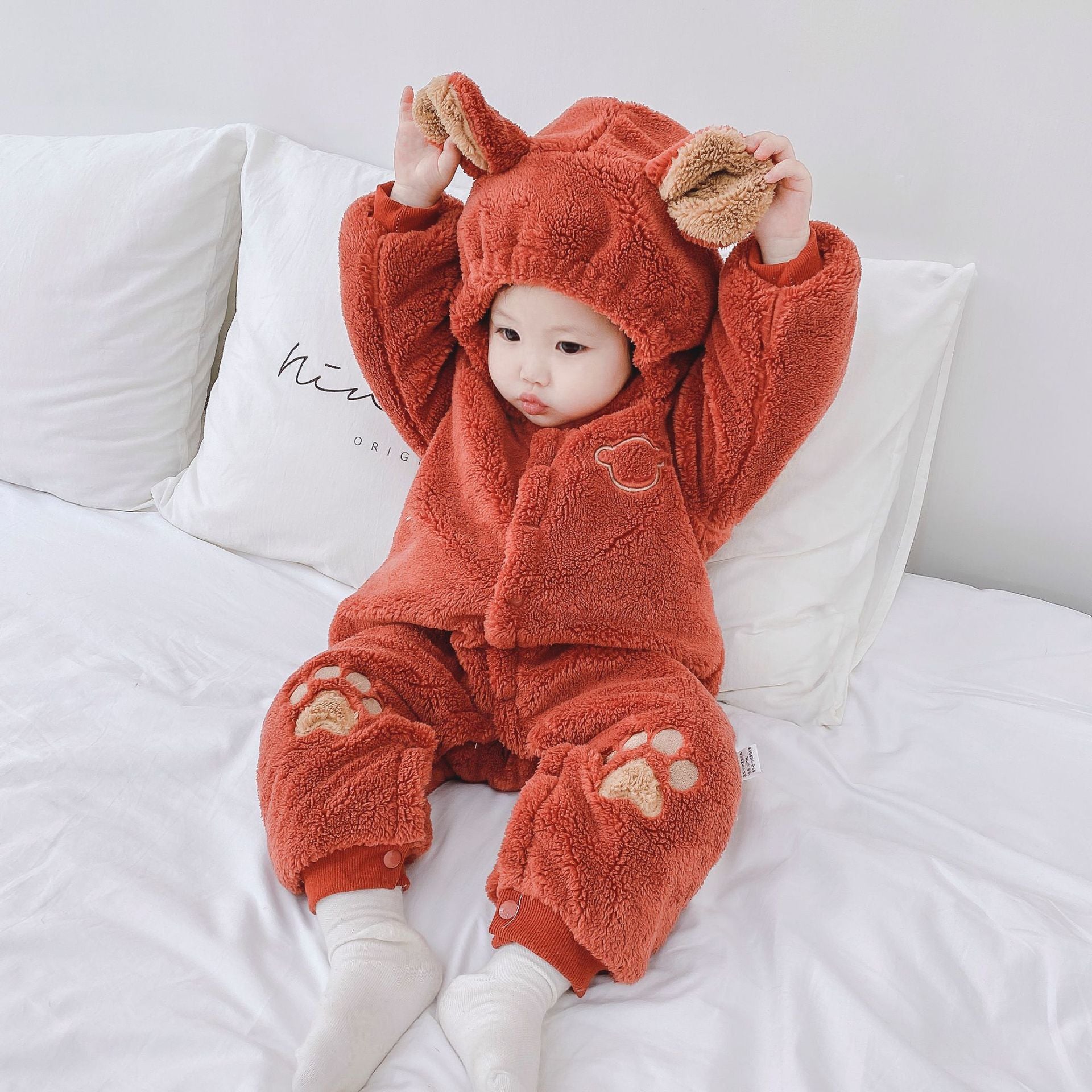 Newborn Baby Onesies Baby Clothes Romper Baby Quilted - One Red Hill