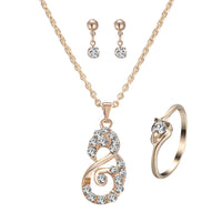 Heart Pendant Jewelry Set Rhinestone Jewellery - One Red Hill