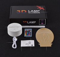 Dinosaur series 3D night light led remote control colorful touch light - One Red Hill